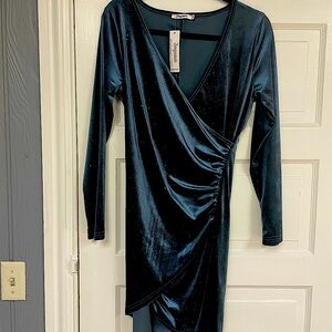 Cute sparkling blue dress soft material NWT